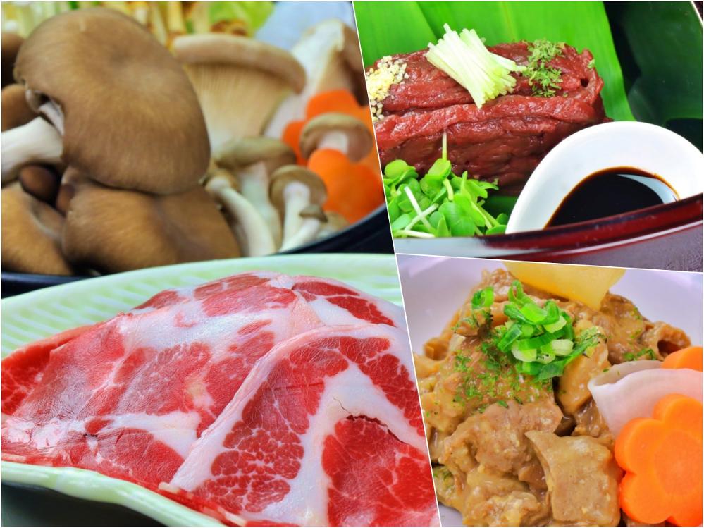 【グレードアップ／個室食】馬肉料理３種を満喫［みざくら］さくら鍋・馬刺し・ホルモン煮＜1泊2食付＞