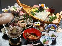 【デラックス】志摩の宴◆伊勢海老2尾×アワビ×平目活造り×手こね寿司orカキ飯◆～特典付～