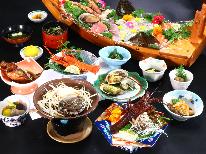 【プレミアム】贅沢の極み◆伊勢海老2尾×アワビ×平目活造り×宝楽焼×手こね寿司orカキ飯◆～特典付～