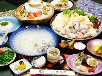 【冬期限定☆天然ふぐ会席】この値段でこのボリューム・・・大満足！から揚げ×てっさ×味噌鍋☆