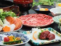 【桜鍋】うま年に味わう★梅月名物！馬肉すき焼き「桜鍋」＆馬刺しをお部屋食で。
