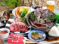 【日帰りランチ】テラスでまんぷくＢＢＱプラン♪海鮮５種×牛&豚カルビ&鶏の炭火焼♪日帰り入浴付◎