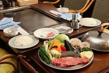 鉄板グリルプラン★みんなでジュージュー！ステーキ・シーフード・地元野菜【ペット同伴可】この公式HPからの予約が一番お得です★