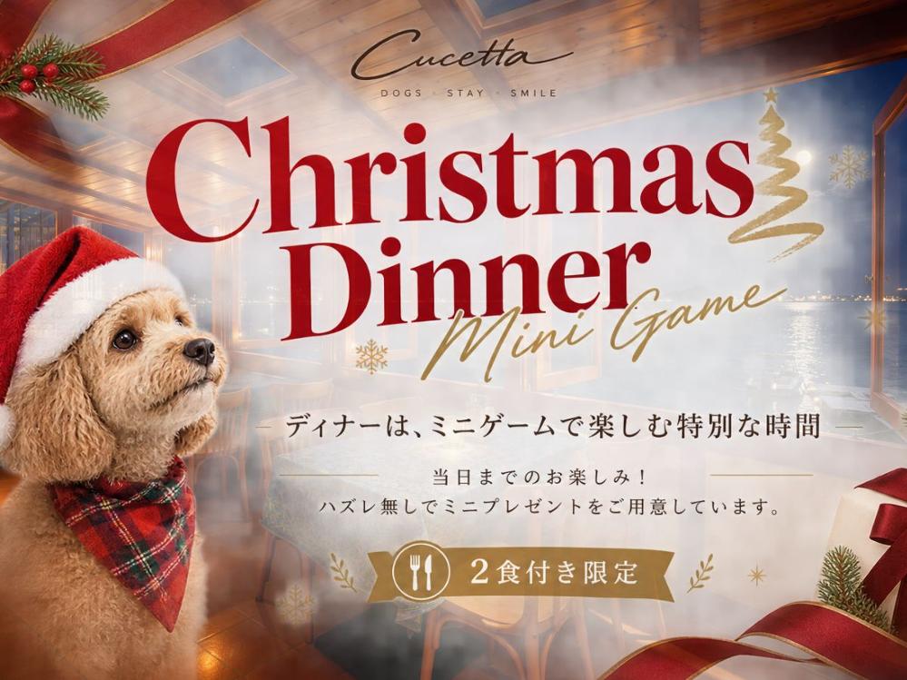 【 クリスマス特別プラン 】クッチェッタコース◆ミニゲームでプレゼントをもらおう！
