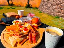【コテージ朝食付き】自作ホットサンドとコーヒーで優雅な朝を♪天然温泉入り放題！