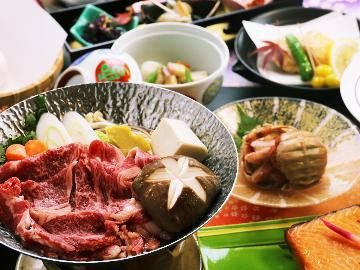 【冬季限定】すき焼き×海の幸山の幸！こだわりの和食膳と鯉が泳ぐ天然温泉で癒やし旅