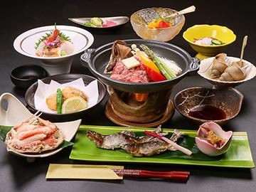 【期間限定】国産牛の陶板焼き×こだわりの和食膳！鯉が泳ぐ天然温泉で癒やし旅【一泊二食】