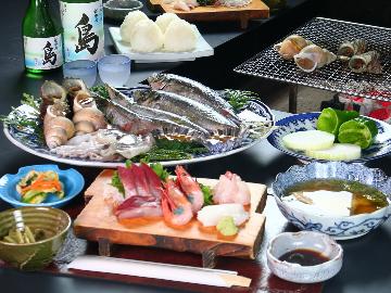 【基本】新鮮な海の幸を豪快に＜炉ばた焼き＞でどうぞ♪自分好みのアレンジを！1泊2食付