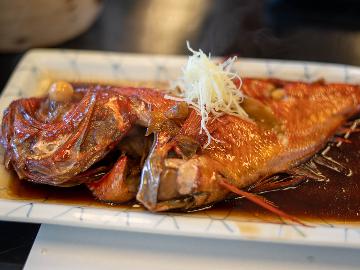 【グレードアップ】豪華！金目鯛の姿煮×ボリューム満点の海鮮御膳☆貸切風呂付