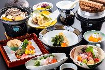 【個室食】『春の海鮮コース』選べる贅沢！鮑の踊り焼きor和牛ミニステーキ※乳幼児含め６名様まで可能
