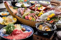 【個室食】豪華饗宴！『春の地魚と朝獲れイカ舟盛コース』※乳幼児含め６名様まで可能