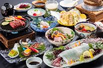 【個室食】特典付★大人気！絶品夏の朝どれイカ姿造りコース★ゲソの天ぷらも※花ゆうみ温泉チケット付き(大人のみ)