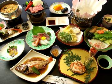 【全国旅行支援対象】≪c　A4黒毛和牛会席≫～新鮮旬の海幸とA4霜降り肉のコラボ☆～
