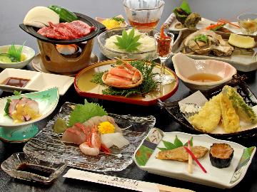 ≪aa　会席料理≫迷ったらコレ！京丹後の味覚勢ぞろい！当館スタンダードプラン　 1泊2食付