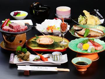 ≪c　A5黒毛和牛会席≫～新鮮旬の海幸とA4霜降り肉のコラボ☆～