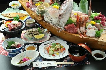 平潟港の新鮮な海の幸　「船盛（お刺身盛合）付宿泊プラン」