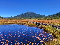 【尾瀬の草紅葉】1泊2食付。金色の絨毯と山々の紅葉♪絶景を堪能した後は美肌の湯で疲労回復