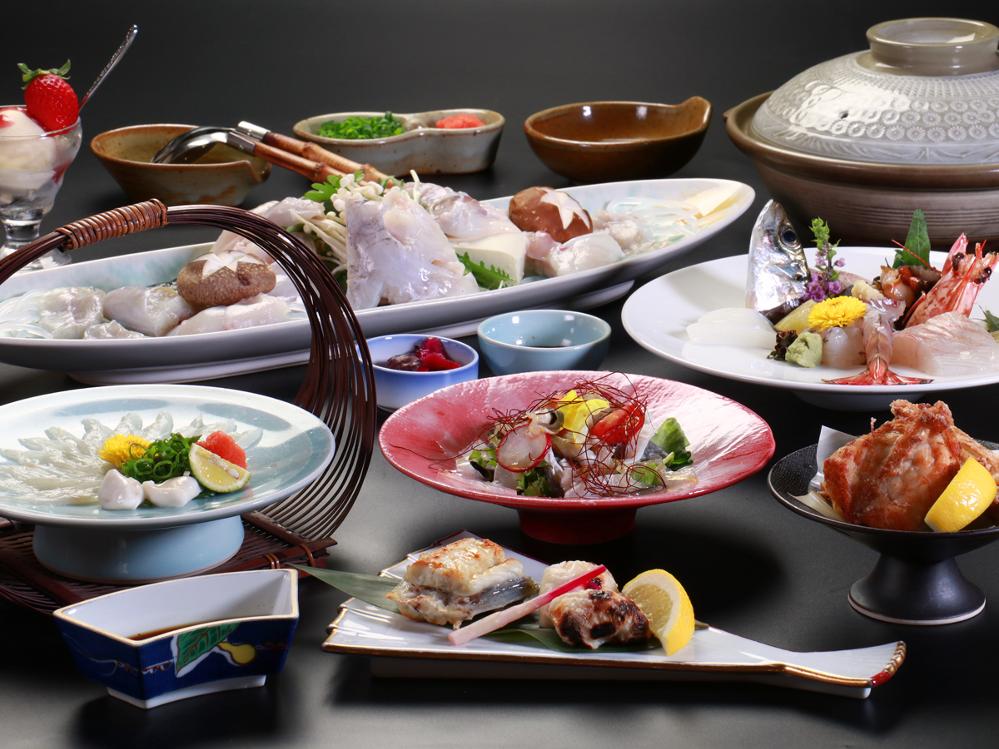 ≪宿泊≫【はぶ荘オリジナル旬の造り&白子付 3年とらふぐフルコース】冬の味覚と海の幸をご堪能♪