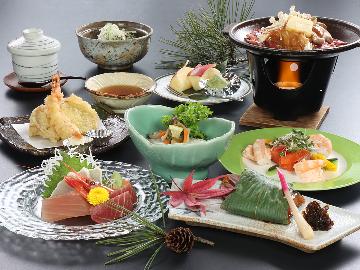 【スタンダード】1日2組限定！箱山会席料理と源泉かけ流し露天風呂にくつろぐ【一泊二食付き】