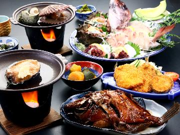 アワビ◆コリコリ食感と旨味たっぷりお造り！漁師＆海女の海鮮コース！