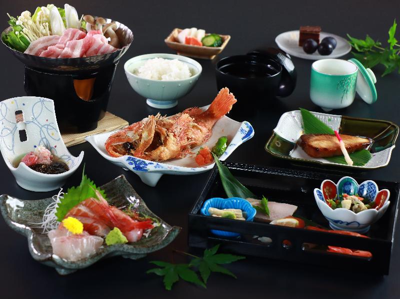 ◆スタンダードプラン◆日本海一望！上下浜天然温泉と旬の日本海を味わうおまかせ会席コース