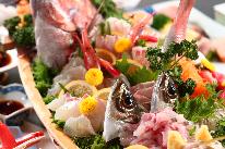【グループプラン】あわびがついてお料理グレードアップ！鯛の姿造りの舟盛◆団体歓迎♪