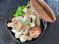 ◆冬限定◆冬は鍋！鶏つくね入りヘルシー鍋でぽかぽかに♪浜の家自慢のアジの活造り付き！