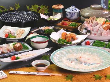【白子3品×若狭とらふぐ100％極上フル会席】品質保証！絶品白子に舌鼓♪個室食・24H風呂