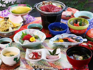 【一泊2食付き】お気軽お手頃プラン◇源泉掛け流しの温泉と旬の食材をいかした料理に舌鼓♪