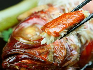 《全国旅行支援》金目鯛姿煮コース◆伊豆の味覚を食す！雲見の波音に旅情感じる～温泉旅～-2食付-
