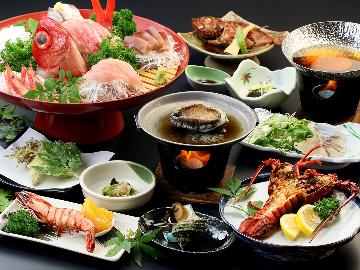 デラックス◆ 伊勢海老&アワビコース ◆調理法チョイス!期間限定★豪華食材満喫-2食付-