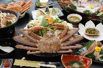 【HP限定価格】丹後の冬の味覚の王様★新鮮舟盛×かにコース【舟盛付き】〔1泊2食付〕