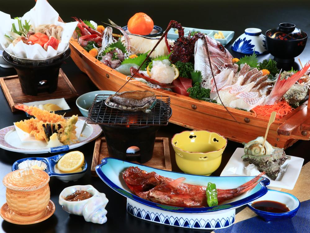 【大漁コース】伊勢海老＆アワビ＆舟盛り＆金目鯛◇豪華プラン！