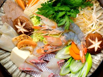 【あったか海鮮鍋コース】温泉とお鍋でぽっかぽか◎内容はその日のお楽しみ♪