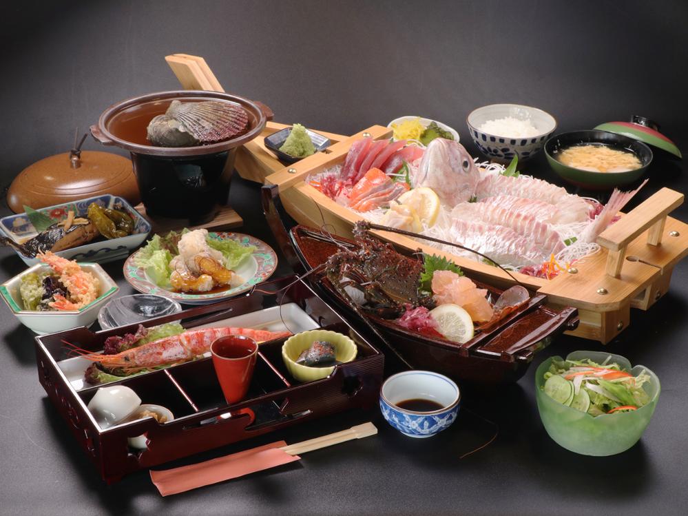 釣り時間16：00～17：00◇　生け簀鯛釣り1尾つき＆日乃出御膳と伊勢海老◇お子様歓迎◇