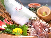 【スタンダード】朝獲れ白イカ付き♪旬の魚会席