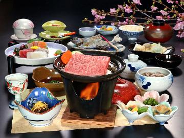 【半個室食】最高級部位◆鳳来牛サーロイン陶板焼＆季節の会席◆肉の旨味を贅沢に堪能！【１泊２食付】