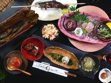 2食付≪スタンダード≫歴史ある古民家の囲炉裏で味わう心尽くしの岩魚会席★1日1組限定