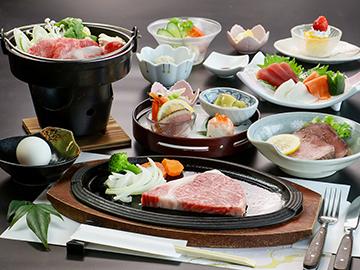 ＼月10組限定！本館リニューアル／【豪華！厳選米沢牛御膳】米沢牛を三種類のお料理で贅沢に♪2食付き