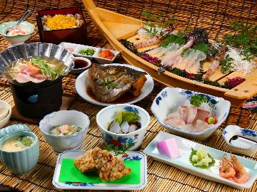 【定番コース】≪おこぜ＋車海老≫の船盛！プリプリ触感と料理長の確かな腕を楽しめる♪