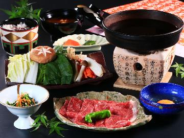 旬魚のお造り付！すき焼き◆ 国産牛使用！子供から大人まで大人気のコース♪