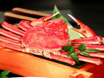 【HP限定価格】【HP限定！10名様～団体様専用日帰り★冬の味覚！蟹ランチ＆天然温泉】炭火焼き特選蟹フルコース♪茹で蟹丸ごと1人1杯付