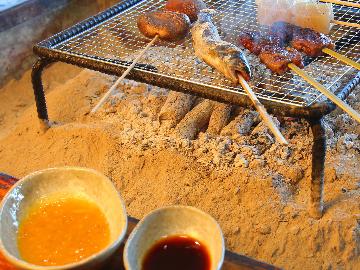【平日限定/おこもりプラン】【季節の焼田楽/3大特典付】高級牛「高千穂牛」の串焼き付き！囲炉裏で季節の焼田楽を楽しむ♪
