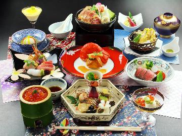 ≪人気NO１≫「常陸牛の溶岩焼き」と旬の和会席は料理長が織りなす四季彩の味