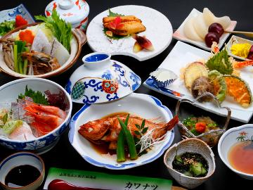 【夏季限定特典付】浜坂県民サンビーチまで徒歩3分!日本海の旬会席プラン〔お子様歓迎〕