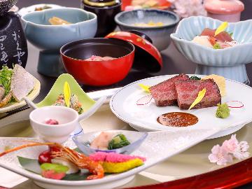 ・≪風-kaze≫人気No.1★県産黒毛和牛も旬の味覚も堪能できるわがままプラン！　２食付