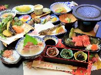 【ブランド食材】絶品！豊後牛の花崗岩焼き＆田舎会席♪四季を感じる露天風呂を満喫！