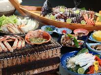 【茹でガニ別注カニコース】カニ刺し・焼きガニ・カニすきなどなど！本場の冬の味覚を堪能♪