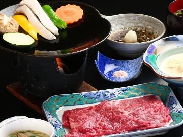 《１日３組限定》【スタンダード2食付】とろける甲州牛陶板焼き×虹鱒料理　ワンランク上の贅沢《ツインルーム》