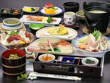 【1泊2食】「海老の塩焼き」or「ホタテの殻焼き」と〆の茶そばが魅力！贅沢三昧のプレミアムプラン